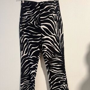 Zara zebra print pants XS